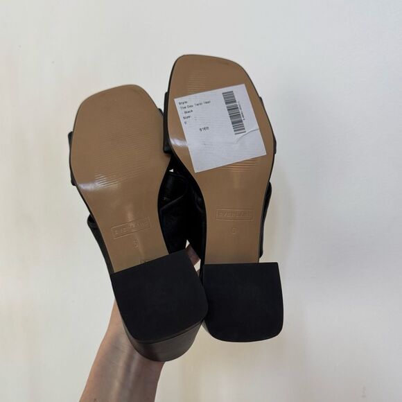 NEW EVERLANE The Day Twist Heel in black leather - Picture 8 of 8
